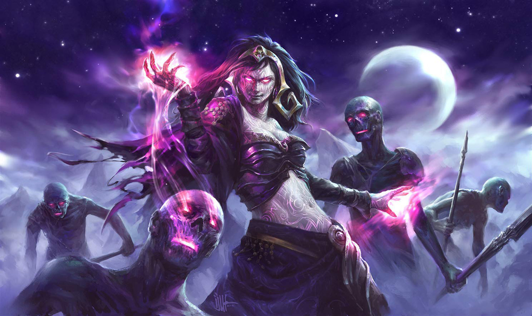 喪心 プレイマット / Cast Down Playmat Liliana Liliana Zombie Playmat 24 x 14 inch – Playmatdojo